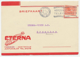 Firma Briefkaart Amsterdam 1934 - Horloge / Eterna - Zonder Classificatie
