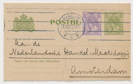Postblad G. 13 / Bijfrankering Haarlem - Amsterdam 1919 - Entiers Postaux