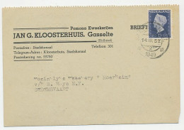 Firma Briefkaart Gasselte 1949 - Kwekerij  - Unclassified