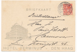 Firma Briefkaart Den Haag 1935 - Hotel Terminus - Zonder Classificatie