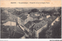 ADJP7-42-0557 - ROANNE - Vue Panoramique - Perspective De La Rue Anatole France - Roanne