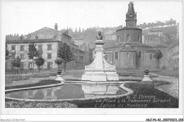 ADJP6-42-0470 - ST-ETIENNE - La Place Et Le Monument Girodel - L'eglise De Monlaud - Saint Etienne