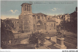 ADJP5-42-0410 - ST-ETIENNE - Eglise St-etienne Et Satatue De Jeanne D'arc - Saint Etienne