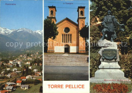 72503587 Torre Pellice Panorama Il Tempio Monumento Ad Enrico A Torre Pellice - Other & Unclassified