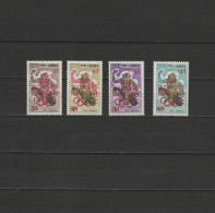Cambodia 1964 Olympic Games Tokyo, Set Of 4 With Red Overprint MNH - Verano 1964: Tokio