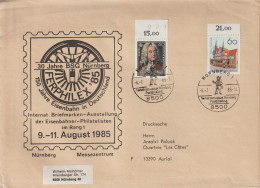 FT 20 . 8500 . Nornberg . Allemagne . 09 08 1985 . Enveloppe . Oblitération . - Cartas & Documentos