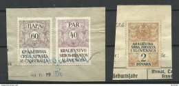 SERBIA Croatia Slovenija - 3 Revenues On Piece 1887 - Serbie