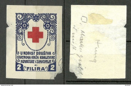 Croatia & Slovenia Vignette Red Cross Rotes Kreuz (*) Damaged - Red Cross