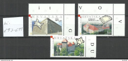 CROATIA Kroatien Hrvatska 2004 Michel 697 - 699 MNH Architecture Castles Middle Age Mittel√§lterliche Burgen - Croatie