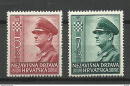 CROATIA Kroatien Hrvatska 1943 Michel 100 - 101 * - Kroatië