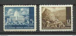 CROATIA Kroatien Hrvatska 1942/43 Michel 56 & 61 * - Croazia