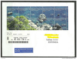CROATIA HORVATIA 2015 Registered Air Mail Cover To Estonia Estland - Croazia