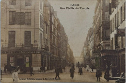 Cpa Sépia 1916 PARIS Rue Vieille Du Temple - BAA01 - Altri & Non Classificati