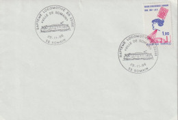 FT 19 . 59 . Somain . Baptême Loco BB 22388 . 29 11 1988 . Enveloppe . Oblitération . - Commemorative Postmarks