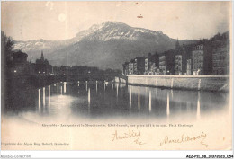 AEZP11-38-0950 - GRENOBLE - Les Quais Et Le Moucherotte - Effet De Nuit  - Grenoble