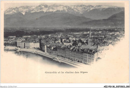 AEZP10-38-0881 - GRENOBLE - Vue Générale Et La Chaine Des Alpes  - Grenoble