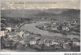 AEZP10-38-0872 - GRENOBLE - L'ile Verte - La Tronche Et La Chaine Des Alpes  - Grenoble