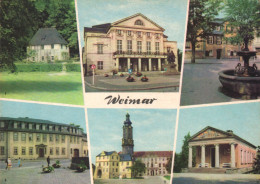 WEIMAR, MULTIPLE VIEWS, ARCHITECTURE, FOUNTAIN, TOWER, GERMANY, POSTCARD - Weimar