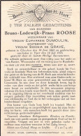 Doodsprentje / Image Mortuaire Bruno Roose - Dumoulin De Grave Klerken Ieper 1862-1935 - Décès