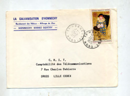 Lettre  Cachet Honnechy Sur Europa - Manual Postmarks