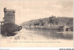 AEZP5-38-0392 - VIENNE - La Tour De Philippe De Valois - Le Quai Pajot Et L'ancien Chateau-fort De La Batie - Vienne