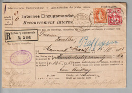 CH Heimat FR Fribourg 1905-02-14 Einzugsmandat Mit 20Rp Stehende H.+ 5Rp. Wertziffer - Lettres & Documents
