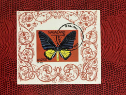 NAGALAND INDE 1969 Bloc Oblitere Used Mariposa Butterfly Borboleta Schmetterlinge Farfalla INDIA - Vlinders