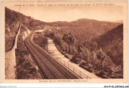 AFAP7-43-0682 - Environs De LA CHAISE-DIEU - Vallée De La Dore - Route Et Ligne Du Chemin De Fer  - La Chaise Dieu