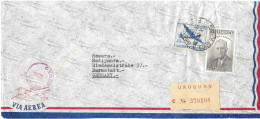 Postzegels > Amerika > Uruguay >aangetekende Luchtpostbrief  Met 2 Postzegels  (17807) - Uruguay