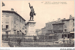 AFAP4-43-0358 - LE PUY - Statue De Lafavette Et La Tour Pannessac - Le Puy En Velay