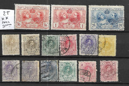 ESPAGNE -15 TRES BEAUX TIMBRES DONT 2 NEUFS * *  ET 13 OBLITERES -  PAS EMINCE-DE 1907-22 - Used Stamps