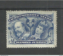 CANADA Kanada UK 1897 Queen Victoria QV Diamond Jubilee 4 Pence * Vignette Poster Stamp - Erinofilia