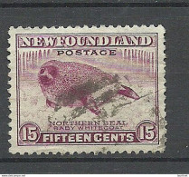 NEWFOUNDLAND CANADA Kanada 1941 Michel 180 B (perf 12 1/2) O Sattelrobbe Animal Phoca Groenlandica Northern Seal - Other & Unclassified