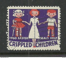 Canada Or USA 1960 Charity Help Crippled Children Easter Seal - Erinnofilia