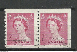 CANADA Kanada 1953 Michel 279 As Pair From Sheet Corner O - Usados