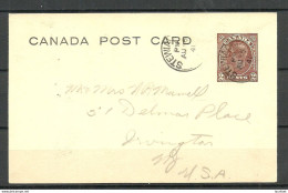 CANADA Kanada 1941 Postal Stationery Card 2 C. Ganzsache To USA - 1903-1954 Kings