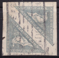 South Africa 4d  Grey Blue Good Used Pair Sg 33 - Usati