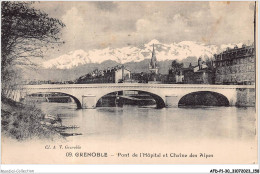 AFDP1-30-0080 - GRENOBLE - Pont De L'hôpital Et Chaîne Des Alpes - Grenoble