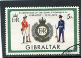 GIBRALTAR - 1972  5p  ROYAL ENGINEERS  FINE USED - Gibilterra
