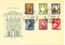 Germany DDR FDC 26-6-1957 ART PAINTINGS Complete Set With Cachet - Andere & Zonder Classificatie
