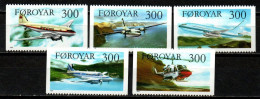 Färöer 1985 - Mi.Nr. 125 - 129 - Postfrisch MNH - Flugzeuge Airplanes - Avions