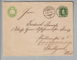 CH Heimat ZH Männedorf 1892-08-30 25Rp. Tüblibrief  + 25Rp. Stehende H. SBK#67C 2tes Gewicht - Lettres & Documents