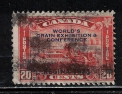 CANADA Scott # 203 Used - Harvesting Wheat With Grain Exhibition Overprint - Usados