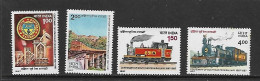 INDE 1987 TRAINS YVERT N°503/506 NEUF MNH** - Trains