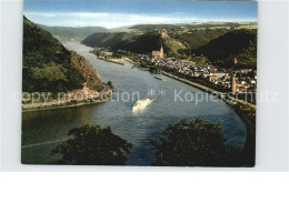 72502711 Oberwesel Rhein Fliegeraufnahme Rheinpartie Oberwesel - Oberwesel