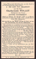 Doodsprentje / Image Mortuaire Charles-Louis Nollet - Coussement Geluwe Menen 1853-1935 - Obituary Notices