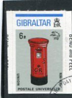 GIBRALTAR - 1974  6p  POST BOXES  SELF ADHESIVE  FINE USED - Gibraltar