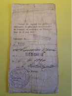 EXTRAIT DES PERSONNES REINTEGREES 1919 RIEDISHEIM 1920 - Documentos Históricos