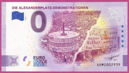 0-Euro XEMZ 02 2020  DIE ALEXANDERPLATZ-DEMONSTRATIONEN BERLIN - SERIE DEUTSCHE EINHEIT - Essais Privés / Non-officiels