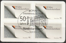 Deutschland 2008 Aus MH 72 50 Jahre Bundeskartellamt Mi-Nr. 2655 4er Block O Gest. EST Bonn ( EK2/3 ) - Gebruikt